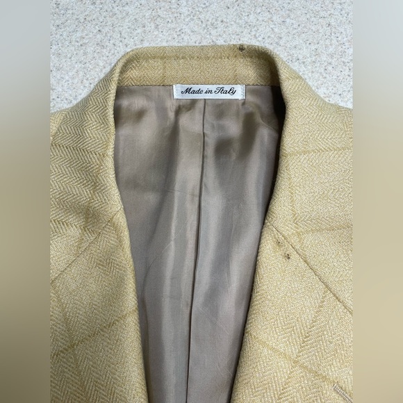 PAL ZILERI Gruppo Forall Trofeo Wool Tan Plaid Blazer - Picture 8 of 15